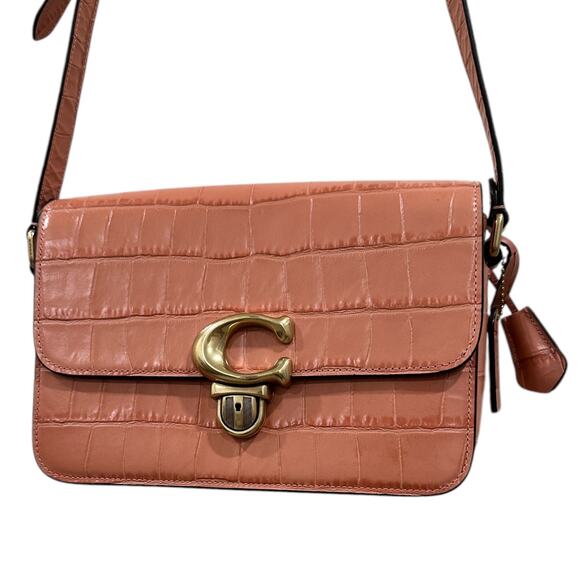 Coach Studio Shoulder Bag Crocodile-embossed Leather in Light Coral - Picture 13 of 14